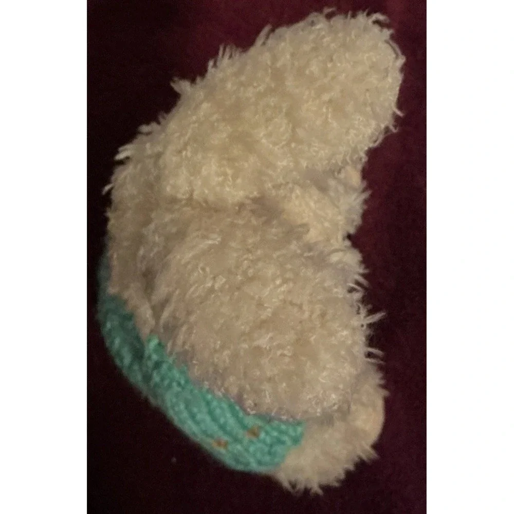 1988 Chrisha Playful Plush Bunny Stuffed Rabbit Easter Sweater With Jointed Legs